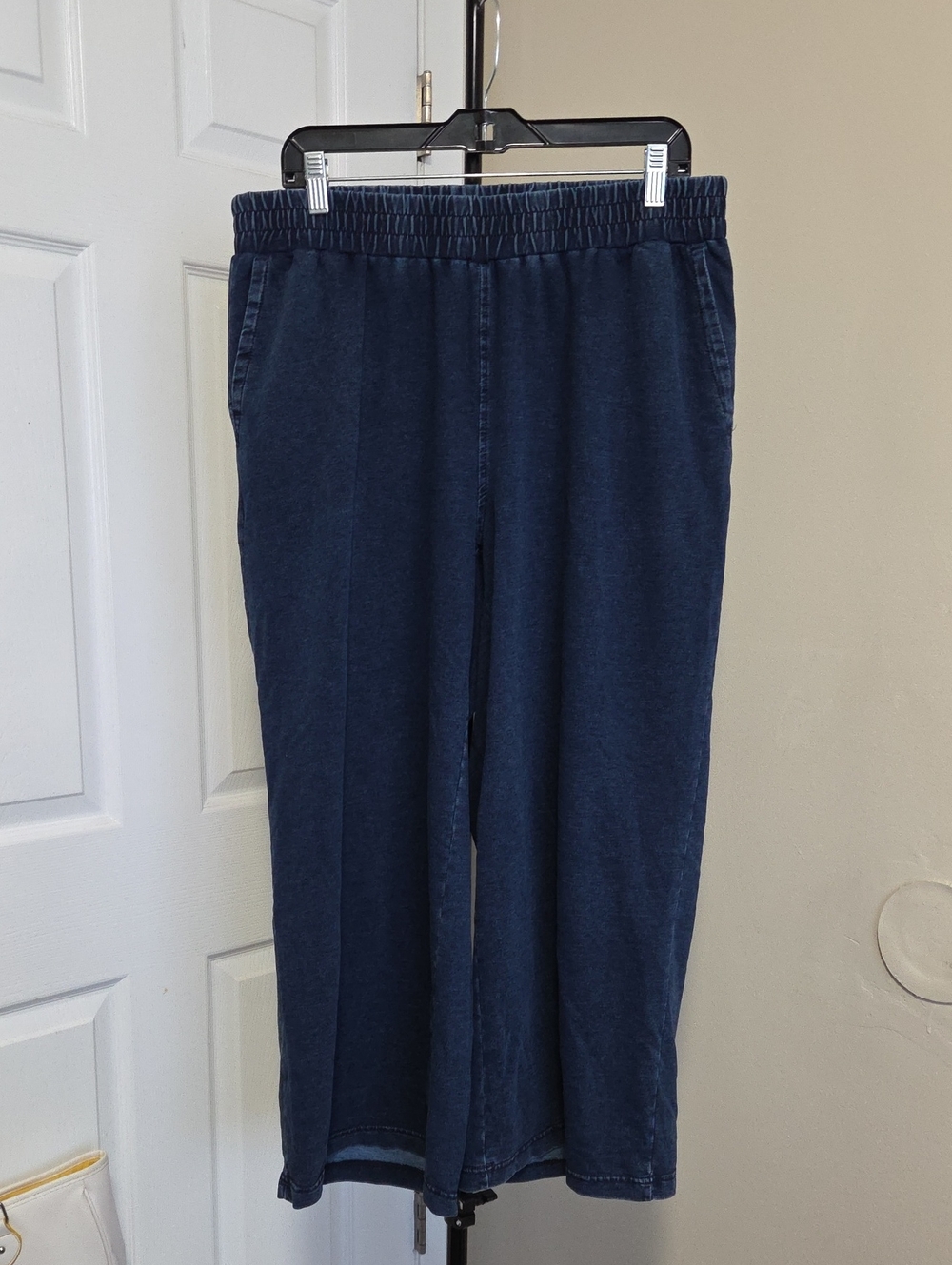 Jane and Delancey Plus Size Straight Leg Elastic Waist Indigo Pants